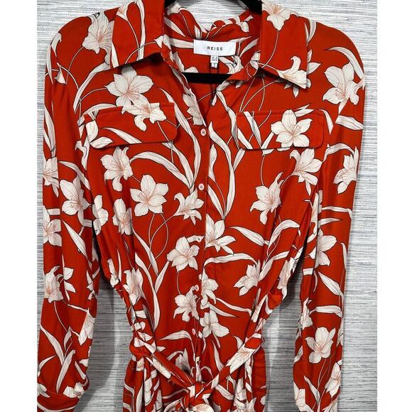 NWTS REISS Tilda Print Shirt Dress / Size-4 - Picture 4 of 16